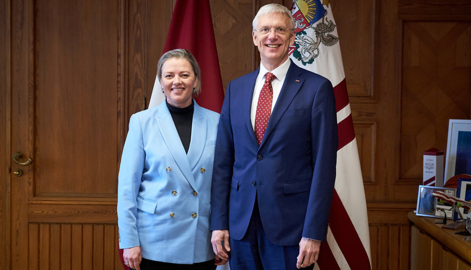 Krišjānis Kariņš un Kristīne Saulīte