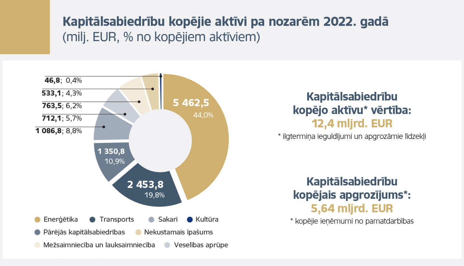 Kapitālsabiedrību aktīvi 2022. gadā