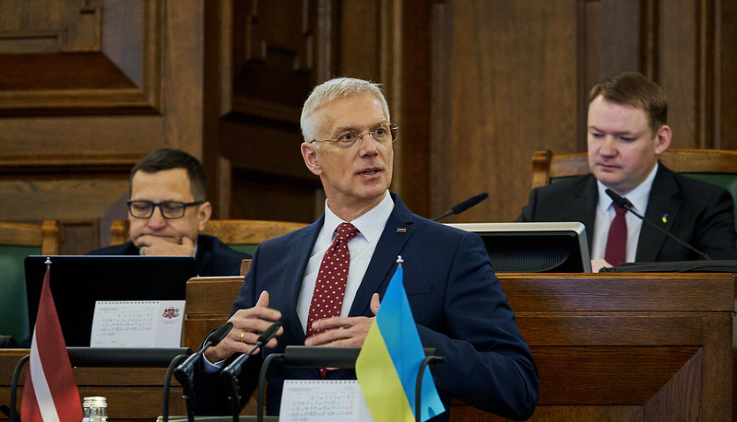 Ministru prezidents Krišjānis Kariņš piedalās Saeimas sēdē