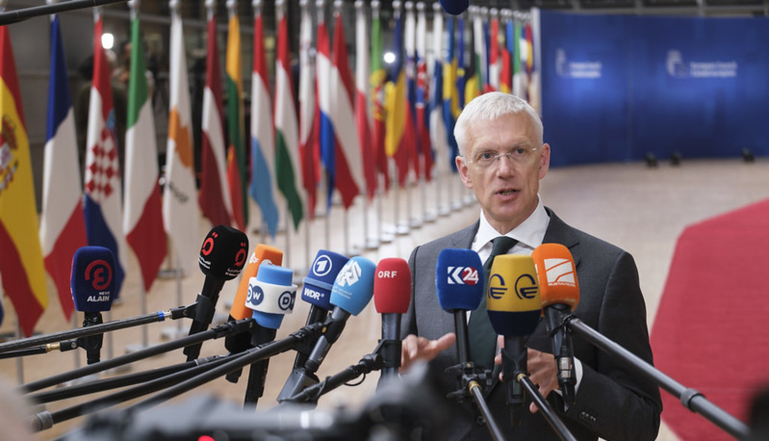 Ministru prezidents Krišjānis Kariņš Eiropadomē