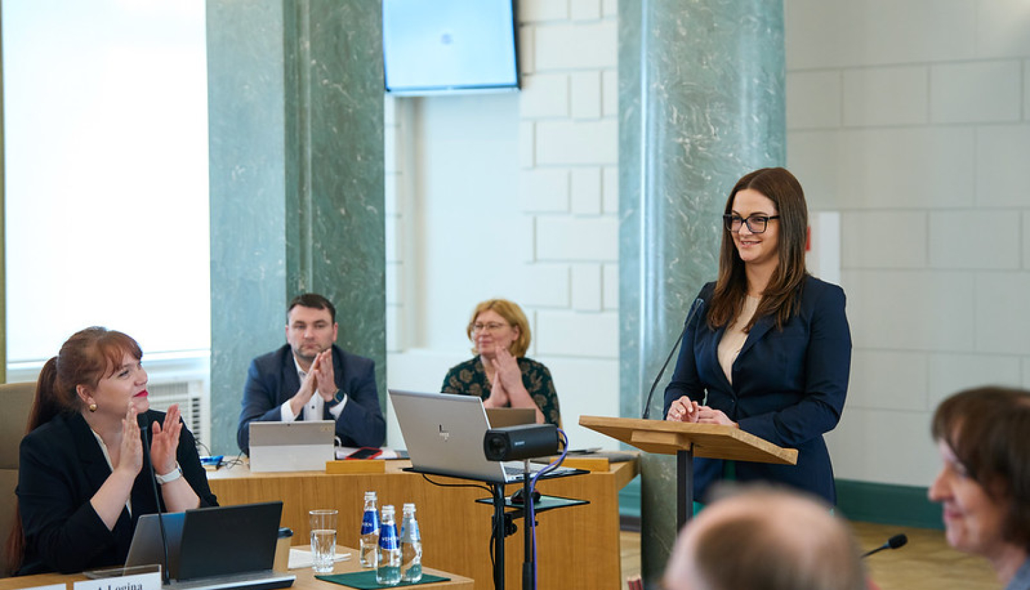 Laima Letiņa Ministru kabineta Zaļajā zālē MK sēdē