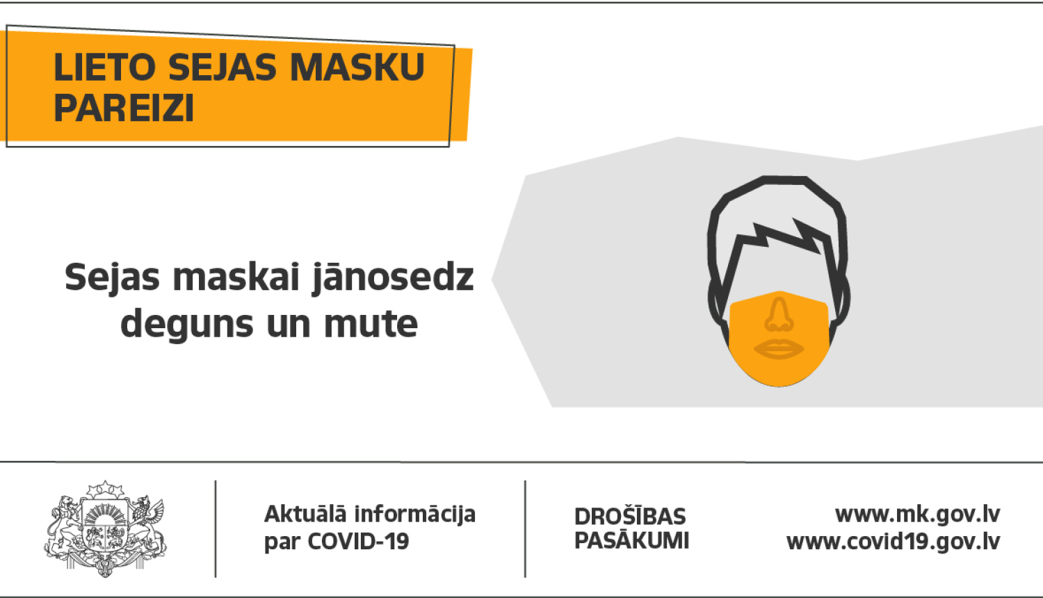 Lieto sejas masku pareizi!