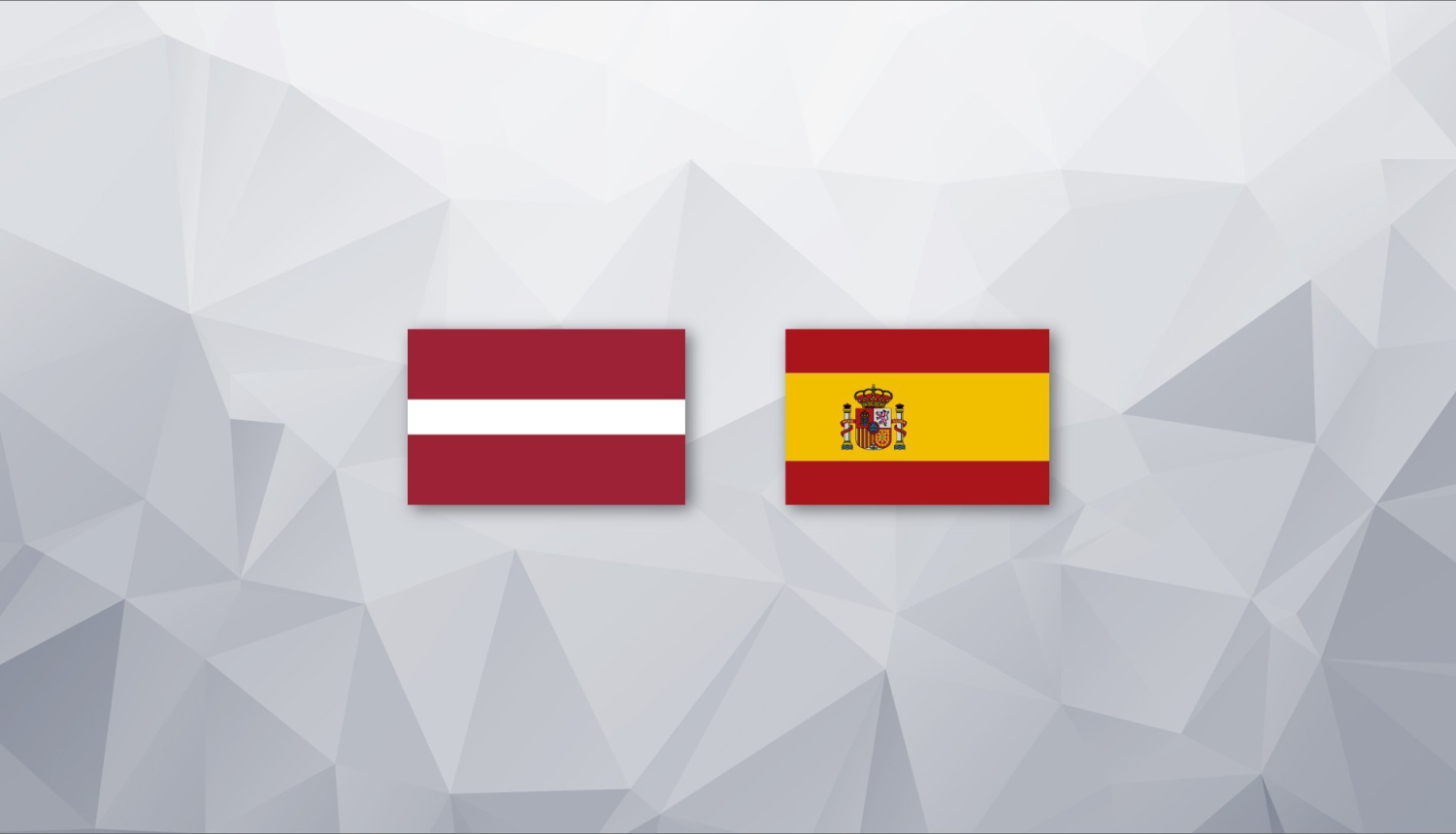 Latvijas un Spānijas karogi