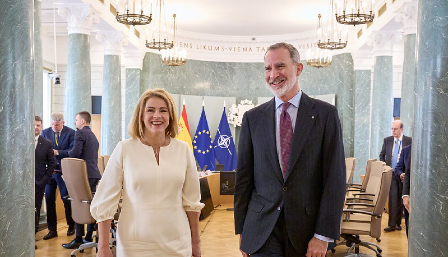 Ministru prezidente Evika Siliņa tiekas ar  Viņa Majestāti Spānijas karali Felipi VI