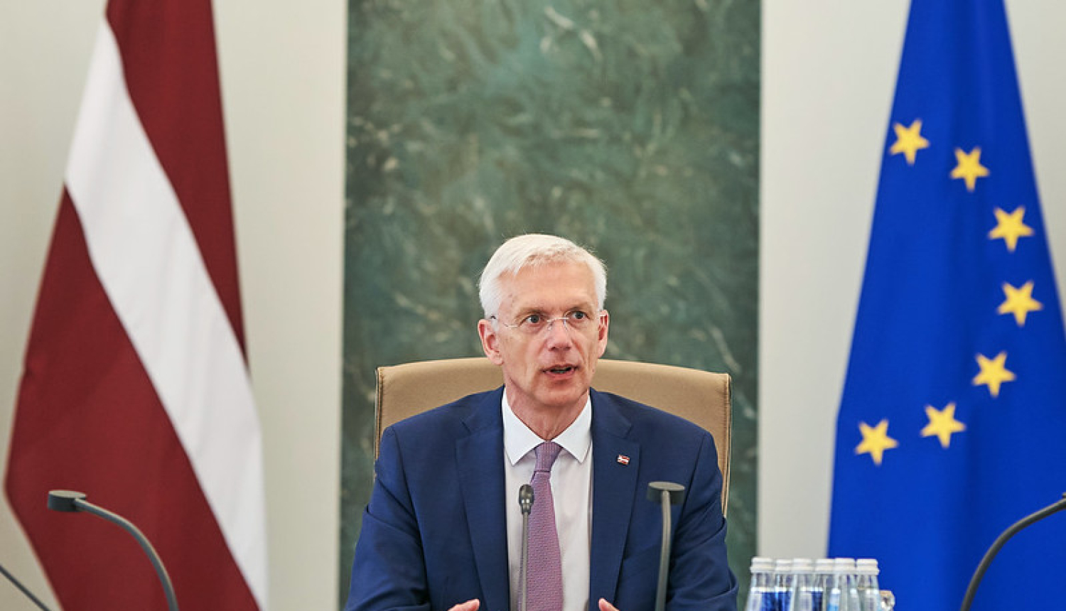 Ministru prezidents Krišjānis Kariņš piedalās sanāksmē