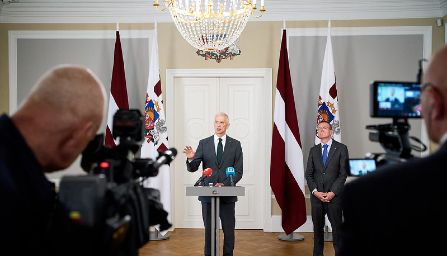 Ministru prezidents Krišjānis Kariņš un Valsts prezidents Edgars Rinkēvičs