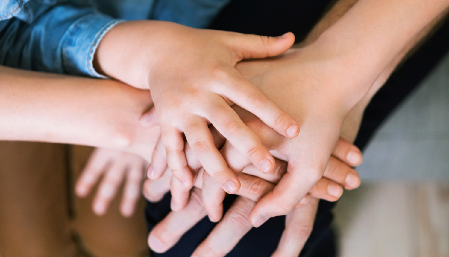 Bērnu un pieaugušo plaukstas