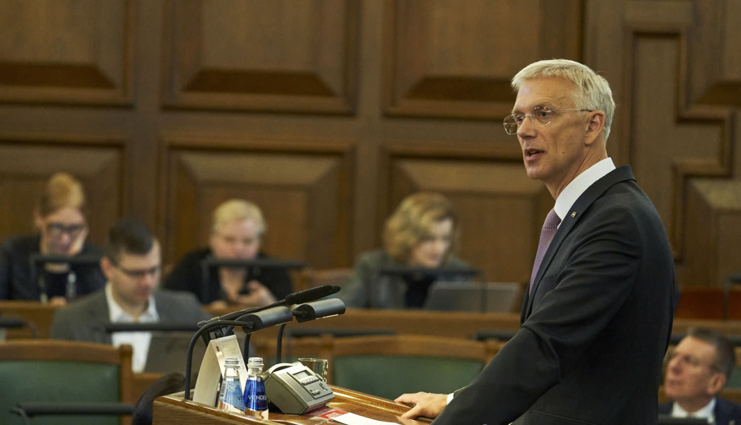 Premjerministrs K. Kariņš Saeimas tribīnē