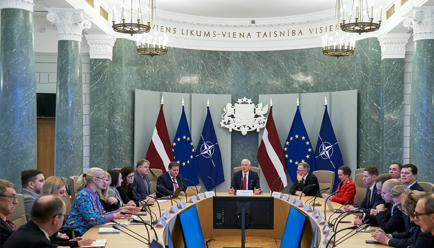 Sanāksme Zaļajā zālē