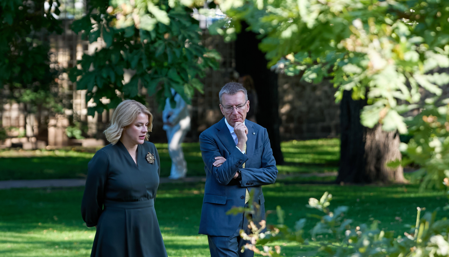 Ministru prezidente Evika Siliņa un Valsts prezidents Edgars Rinkēvičs