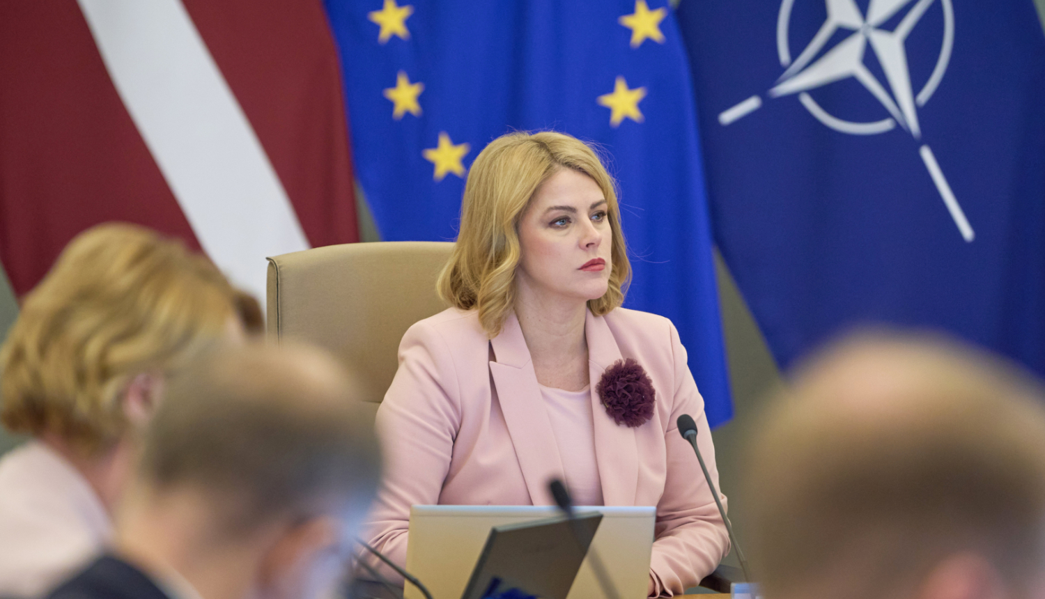 Ministru prezidente Evika Siliņa vada valdības sēdi