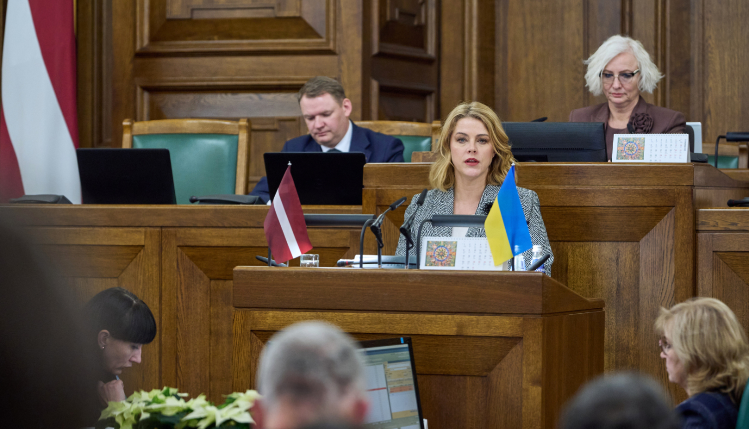 Ministru prezidente Evika Siliņa piedalās Saeimas sēdē