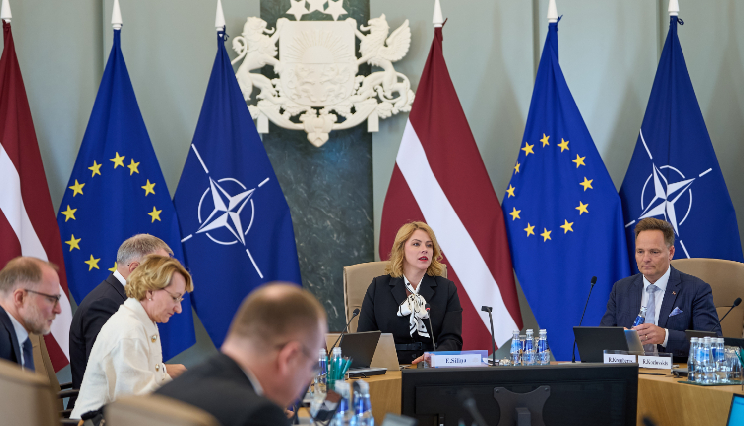 Ministru prezidente Evika Siliņa vada Ministru kabineta sēdi