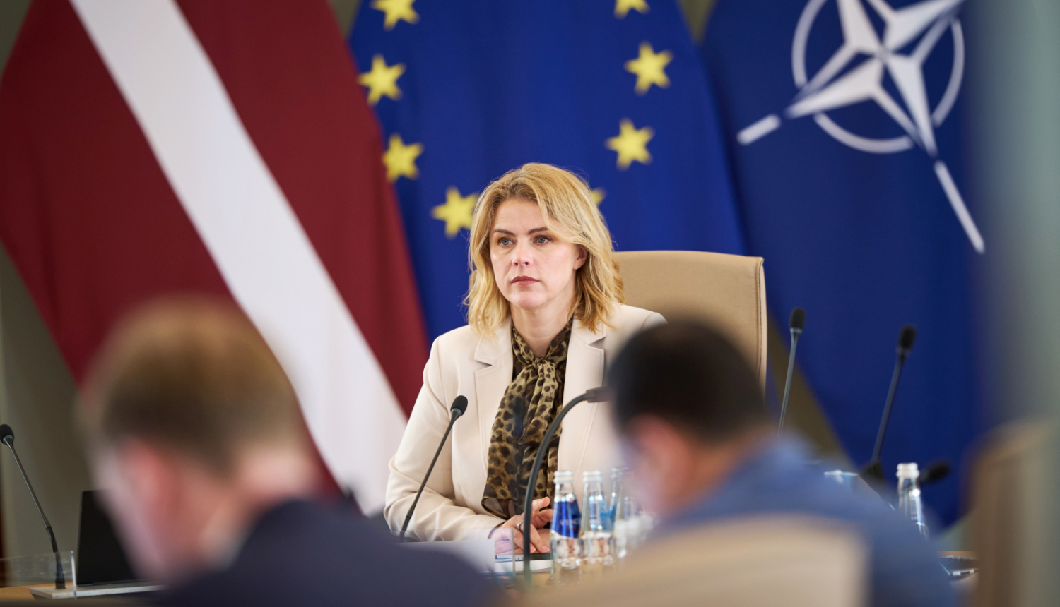 Ministru prezidente Evika Siliņa vada valdības sēdi