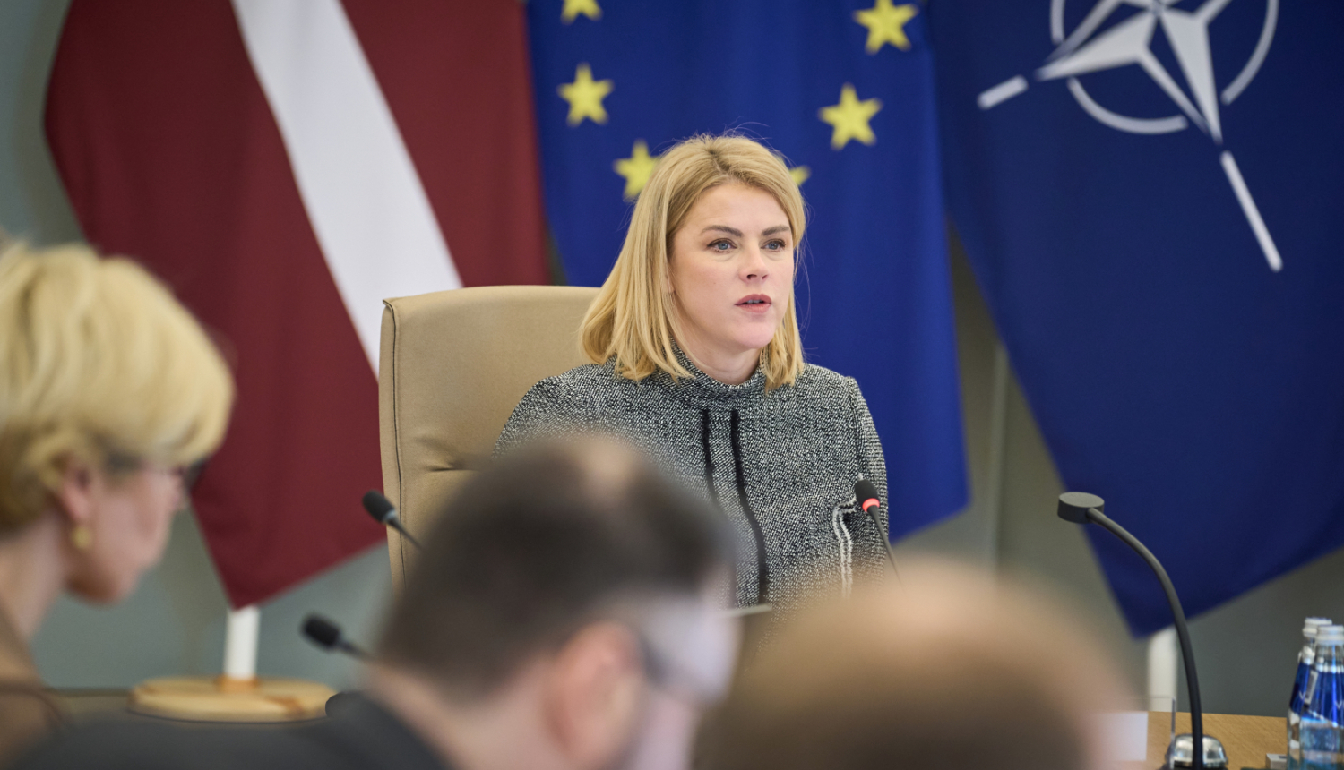Ministru prezidente Evika Siliņa vada valdības sēdi