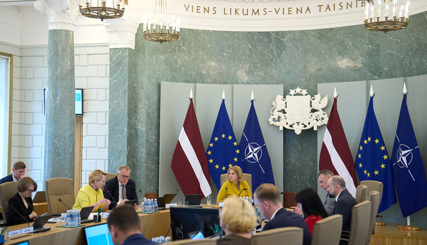 11.06.2025. Ministru prezidente Evika Siliņa vada Ministru kabineta Stratēģiskās vadības tematiskās komitejas sēdi.