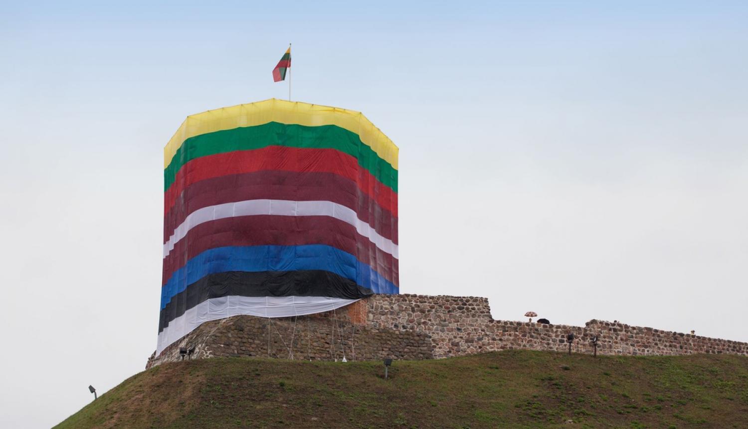 flags-around-the-gediminas-tower