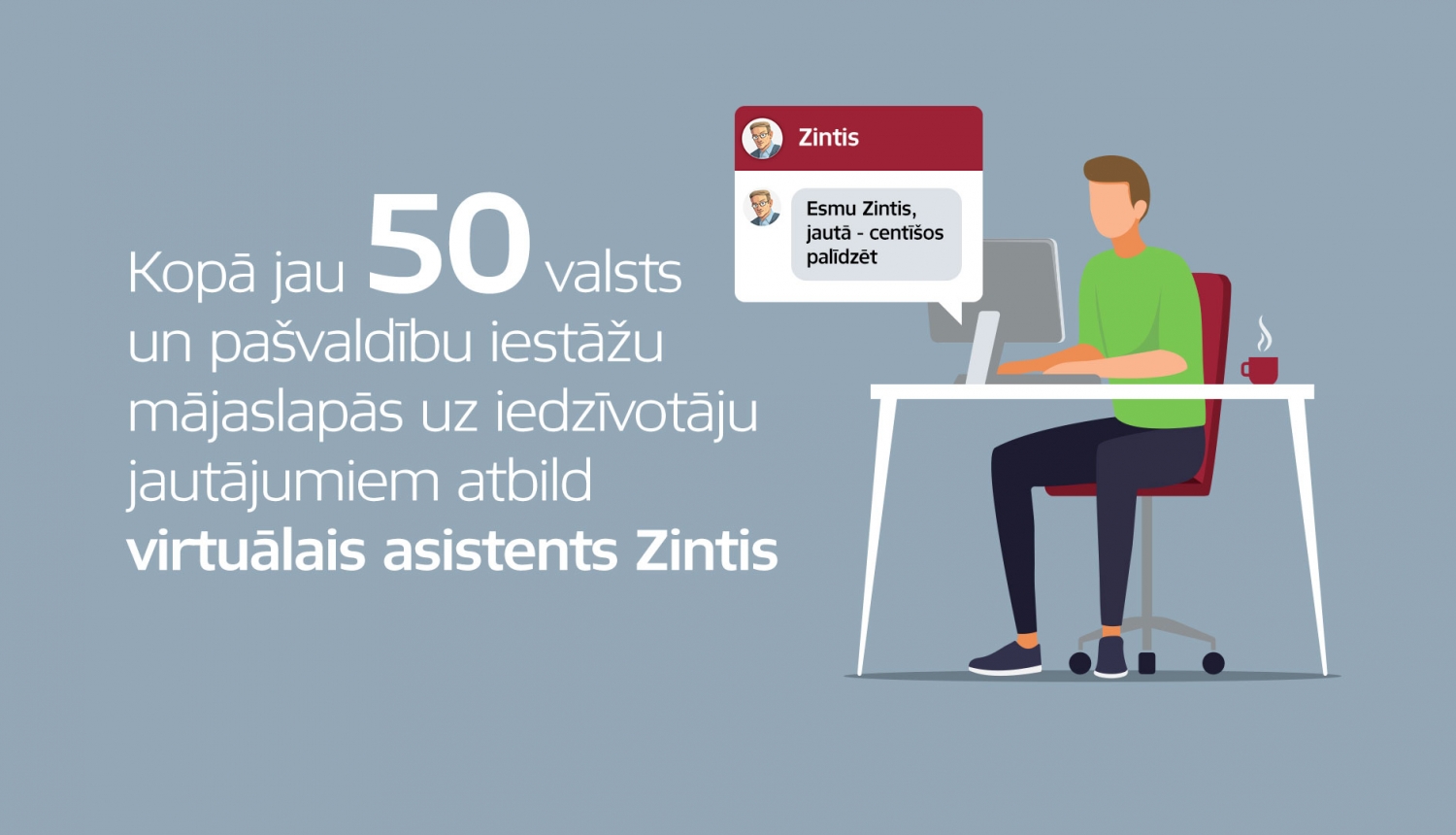 Čatbots ZIntis jau 50 mājaslapās