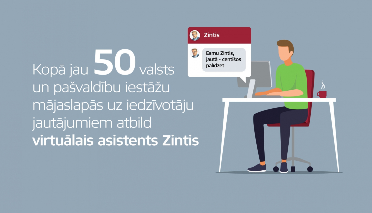 Čatbots ZIntis jau 50 mājaslapās