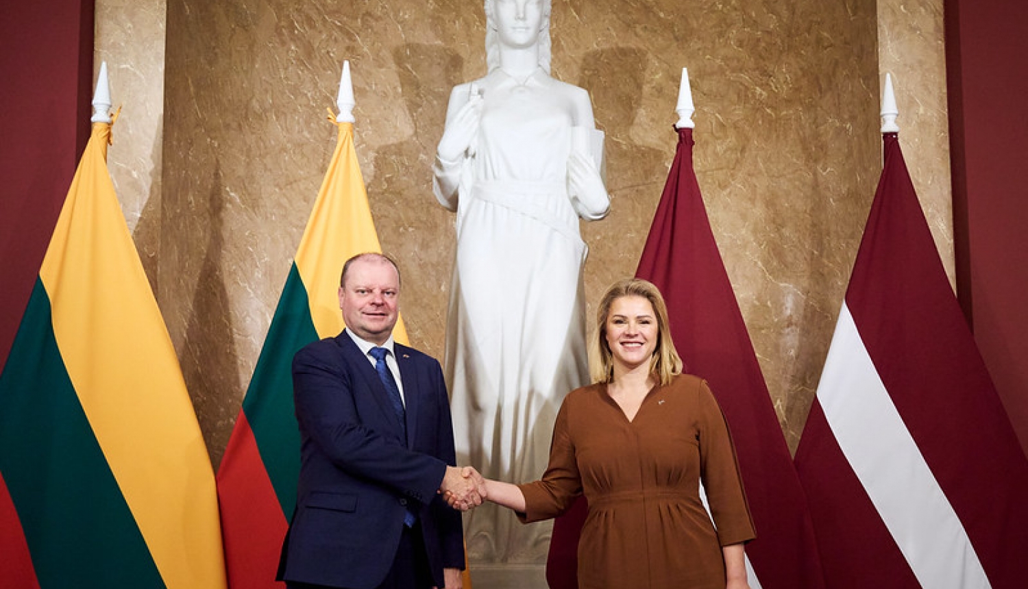 Evika Siliņa un Sauļus Skvernelis