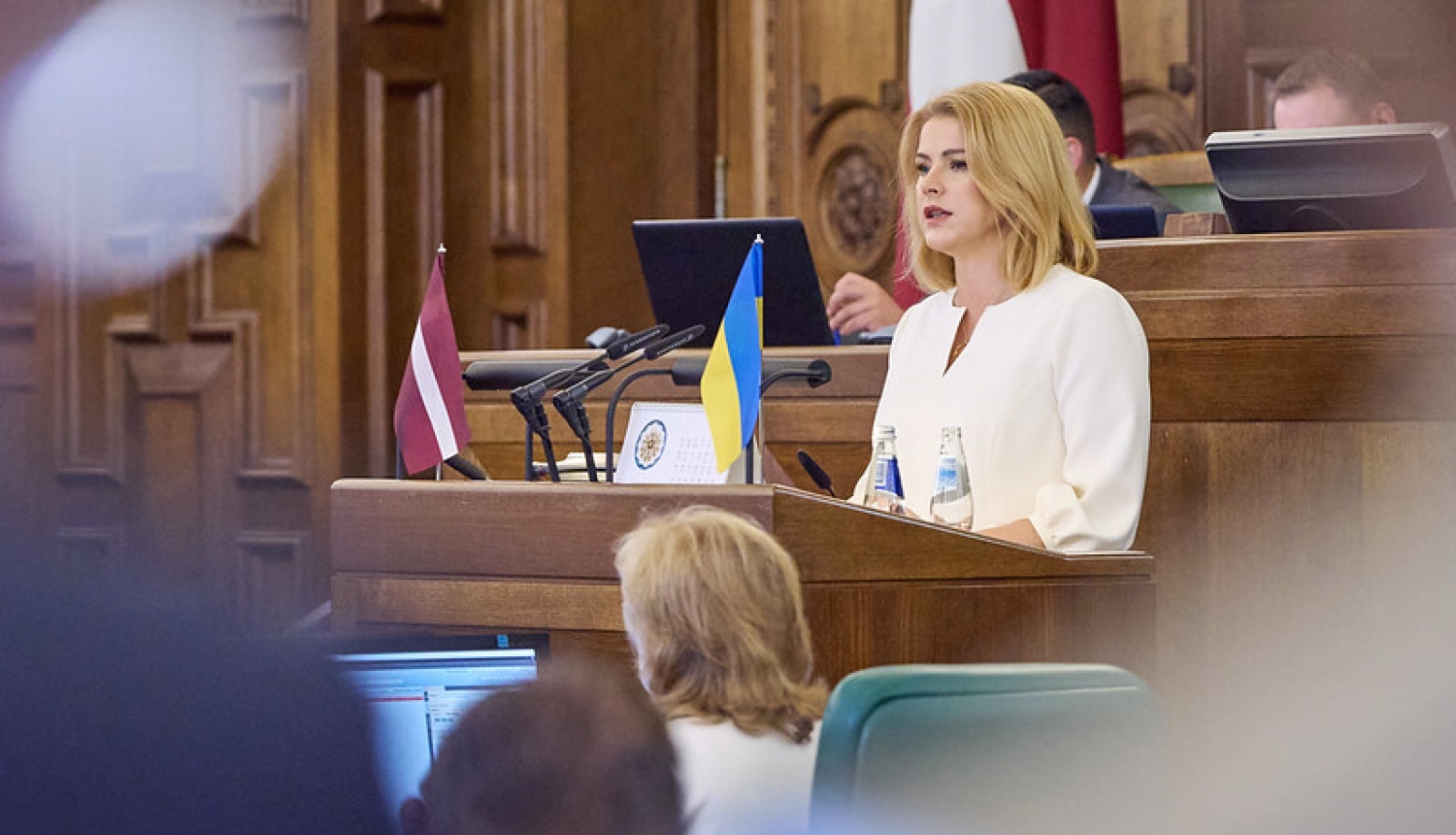 Evika Siliņa piedalās Saeimas sēdē