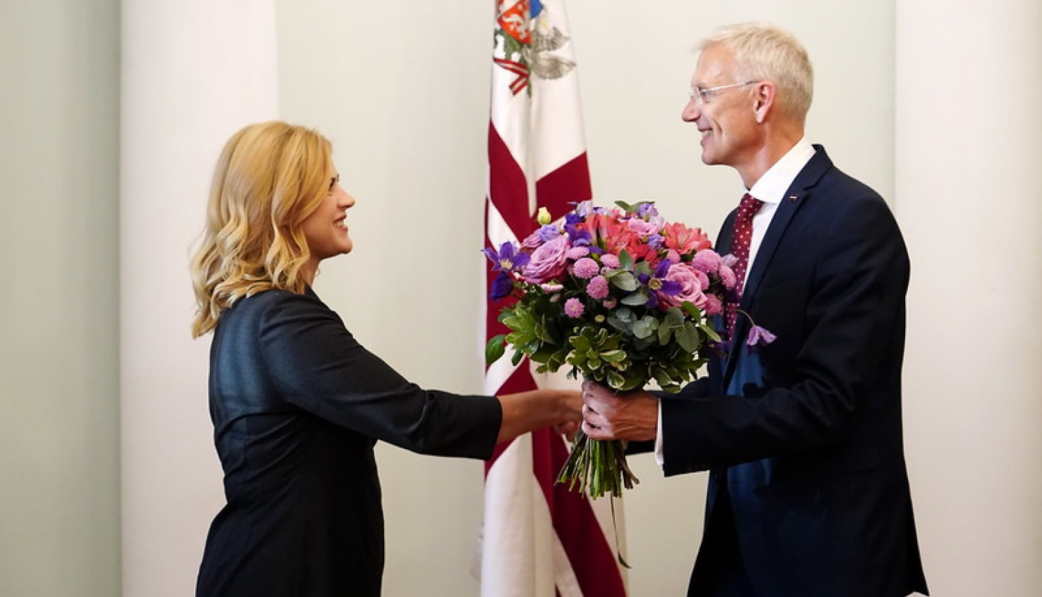 Evika Siliņa un Krišjānis Kariņš