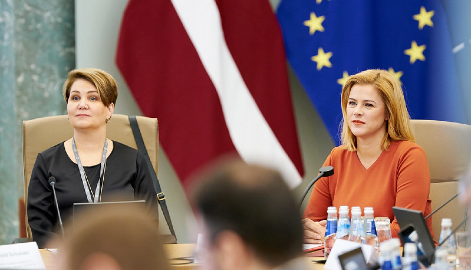 Ministru prezidente Evika Siliņa un FICIL valdes priekšsēdētāja Zlata Elksniņa-Zaščirinska