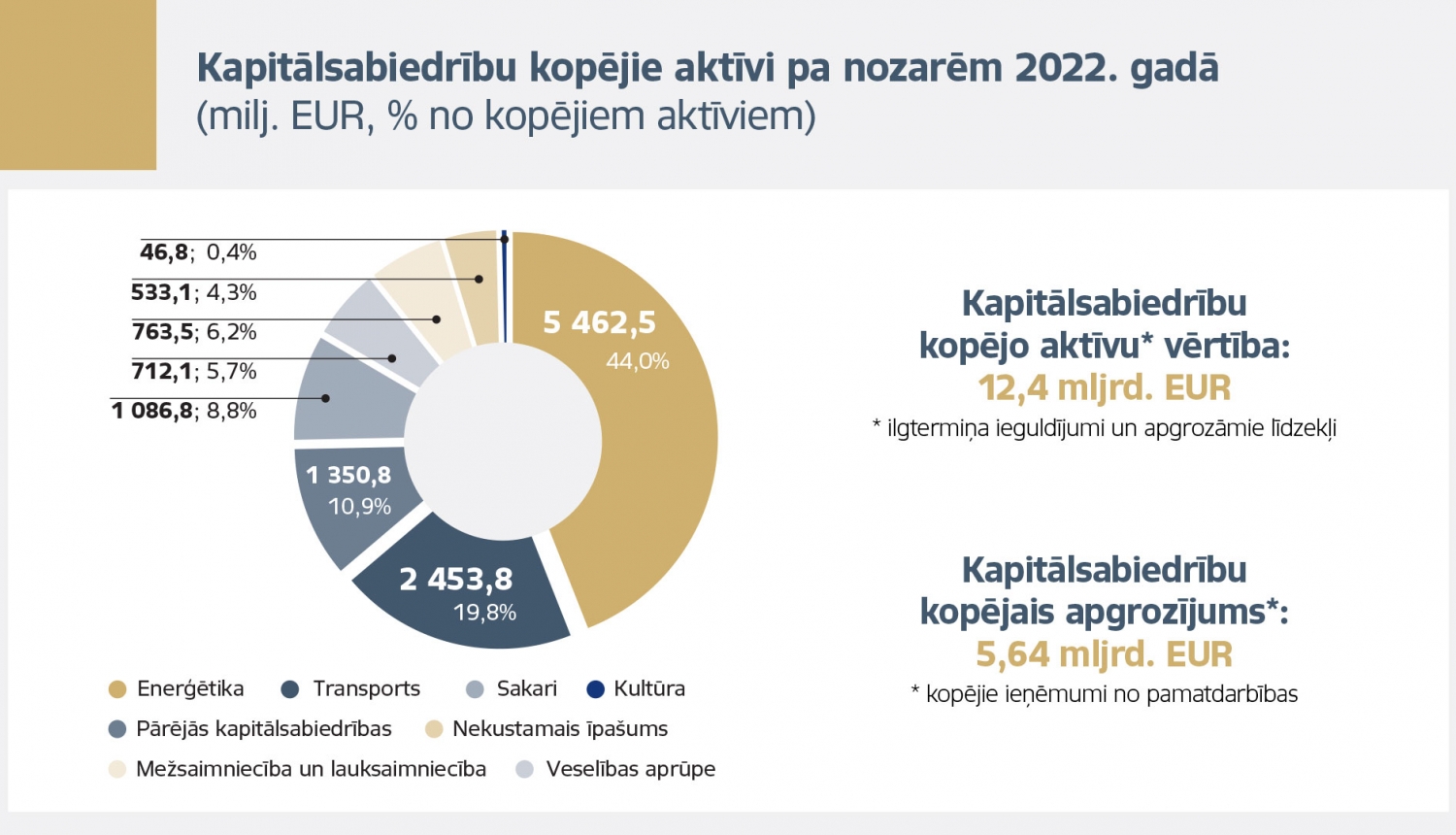 Kapitālsabiedrību aktīvi 2022. gadā