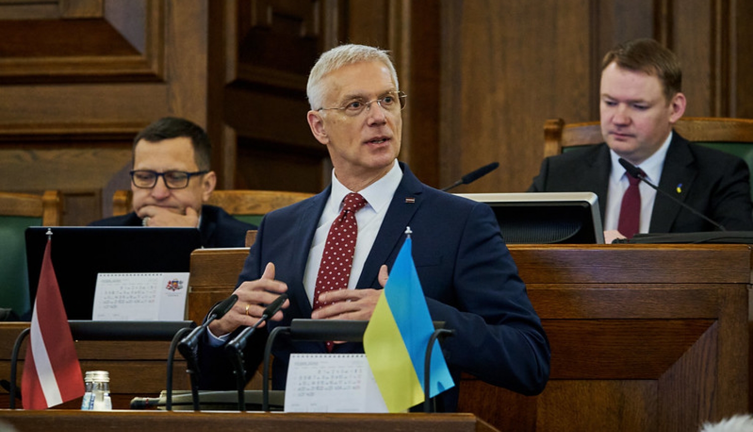 Ministru prezidents Krišjānis Kariņš piedalās Saeimas sēdē