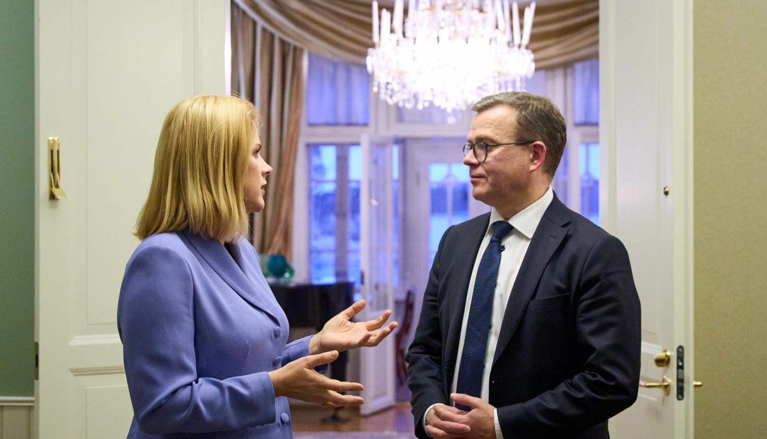 Latvijas Ministru prezidente un Somijas premjerministrs