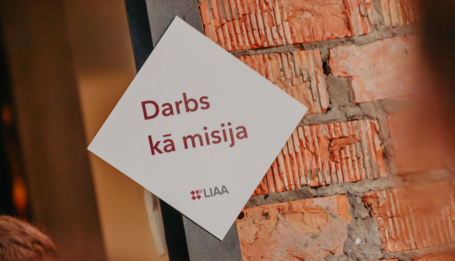 Uzraksts "Darbs kā misija"