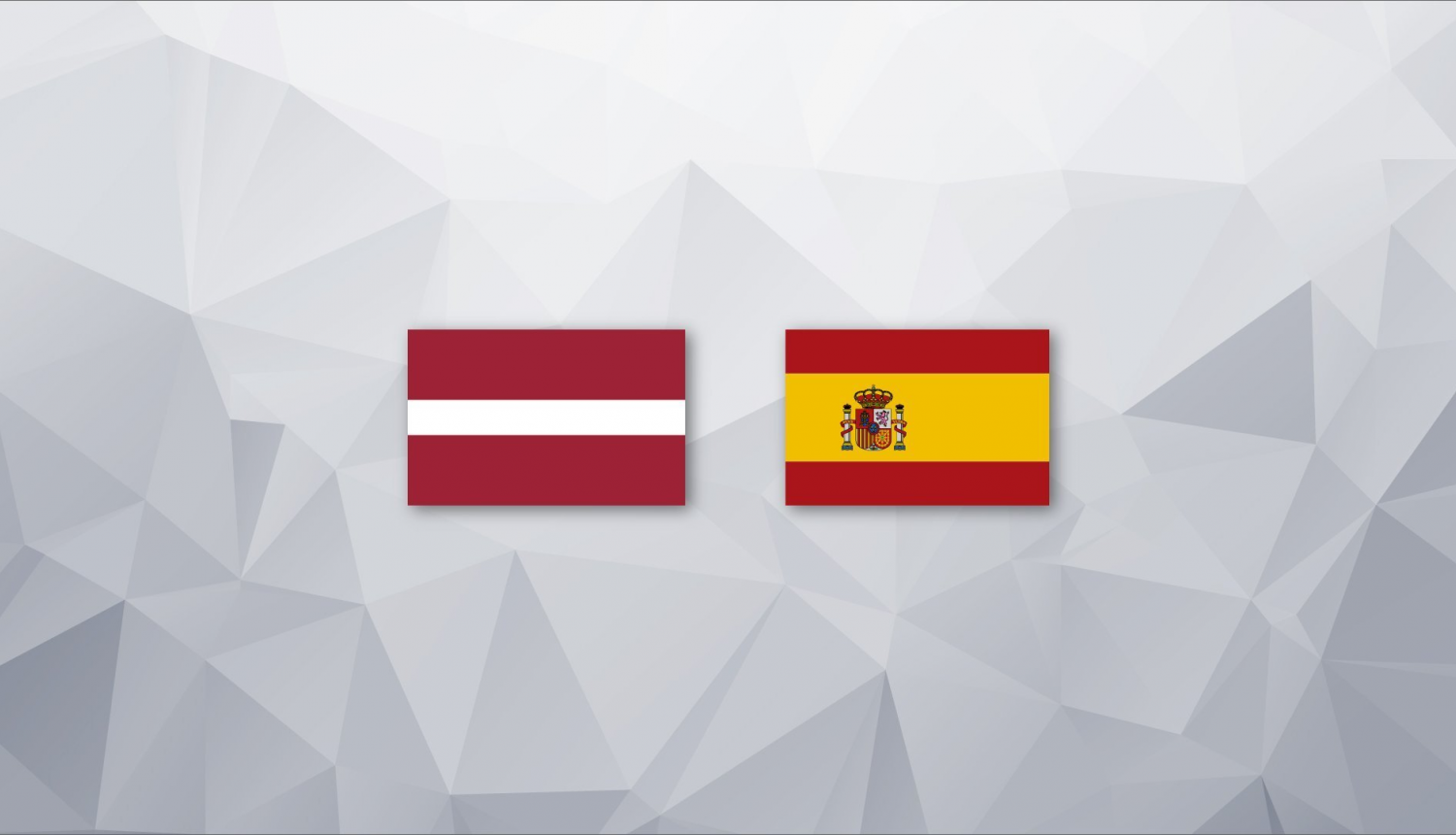 Latvijas un Spānijas karogi