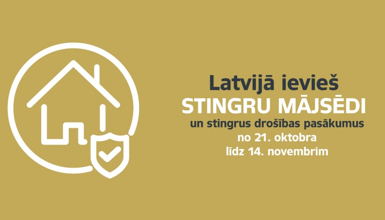 Latvijā ievieš stingru mājsēdi no 21.oktobra līdz 14.novembrim