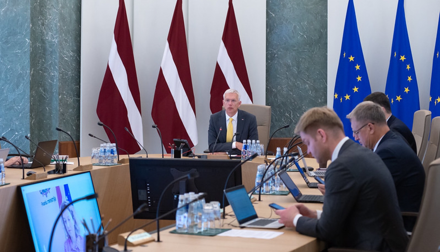 Foto: Ministru prezidents Krišjānis Kariņš vada MK sēdi